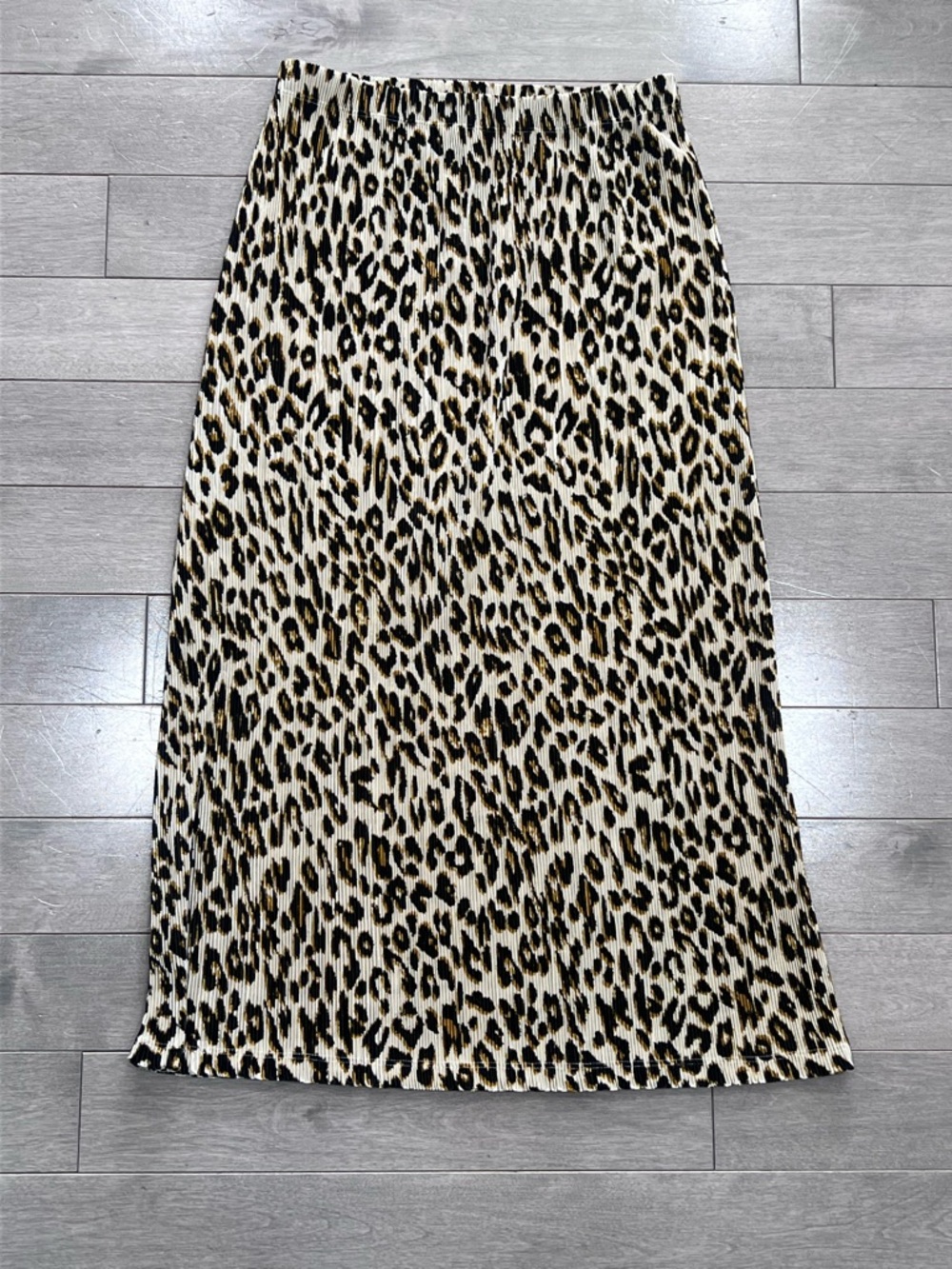 Amuse Society Pleated Leopard Print Midi Skirt Animal Print Boho, XS